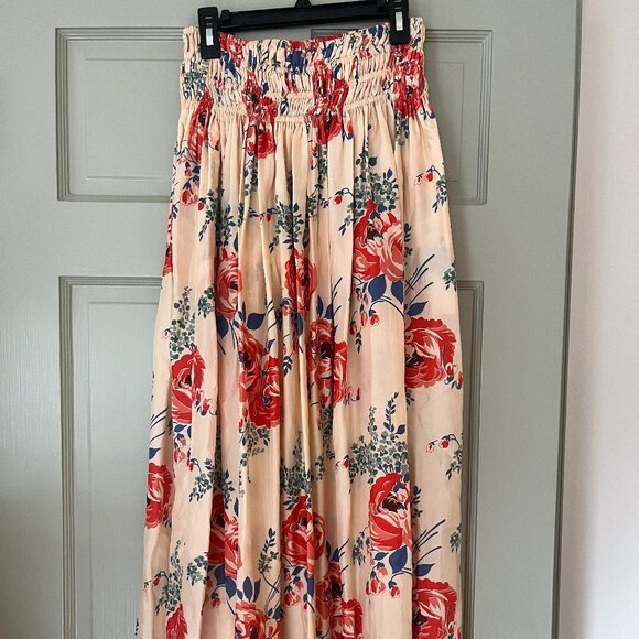 the GREAT Smocked Waist Floral Maxi Skirt